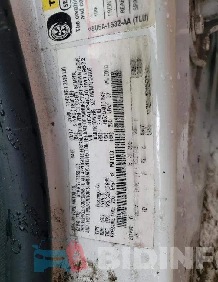 3FADP4EJ0HM119672 Photo# 10