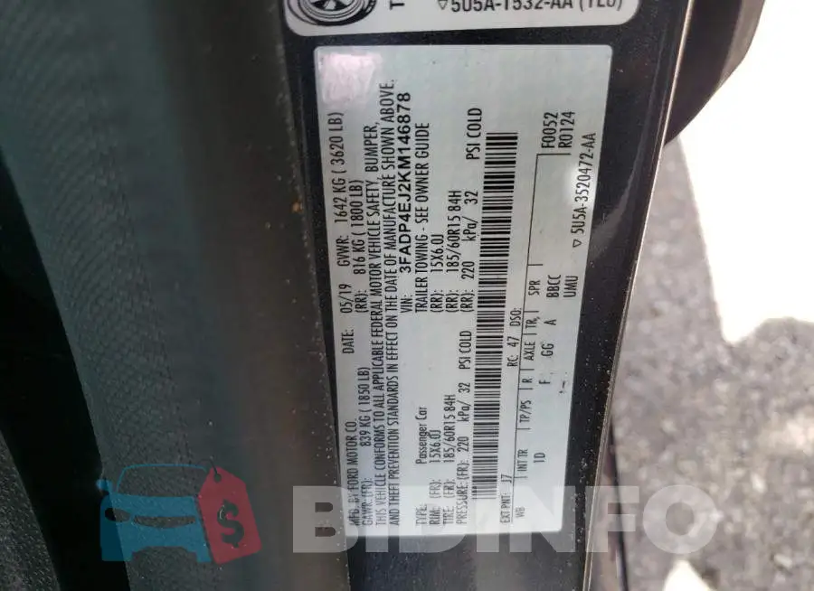 3FADP4EJ2KM146878 Photo# 10