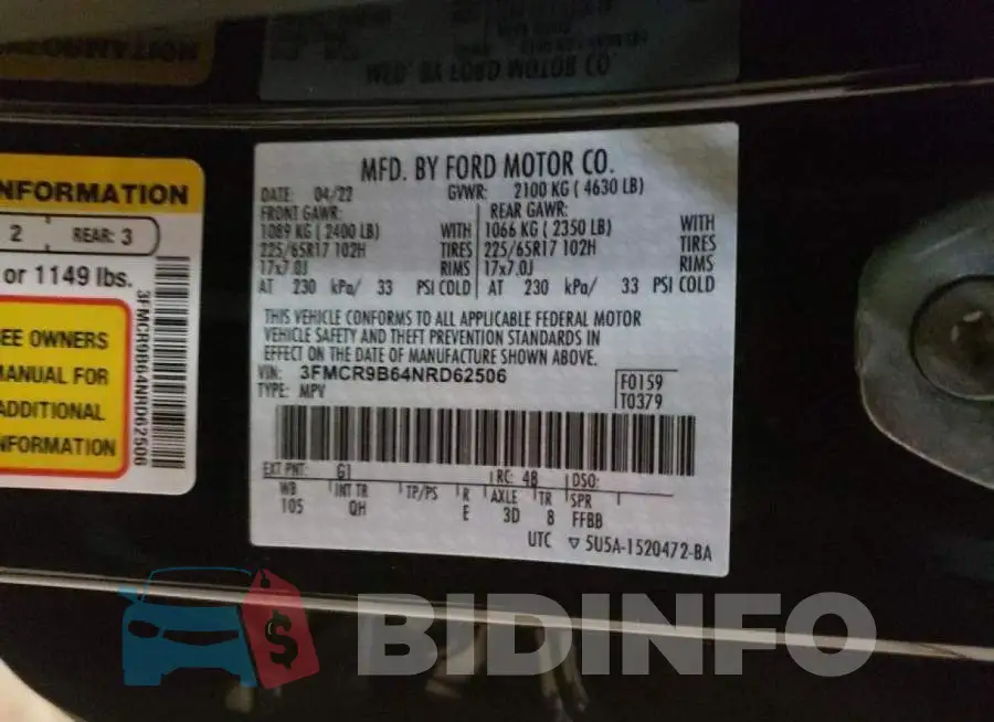3FMCR9B64NRD62506 Photo# 10