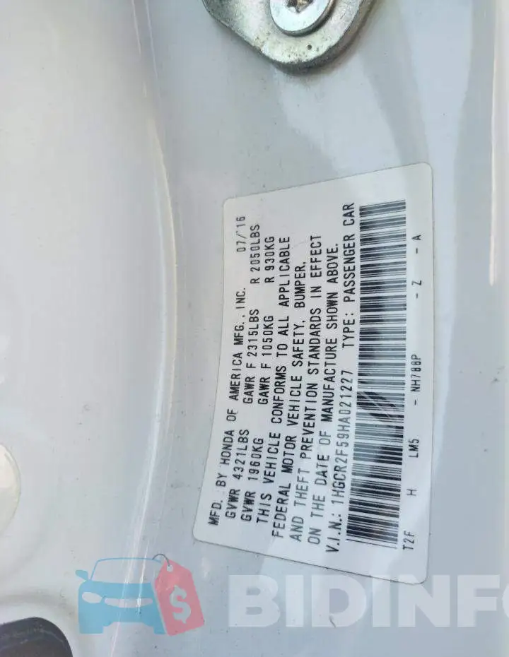 1HGCR2F59HA021227 Photo# 10