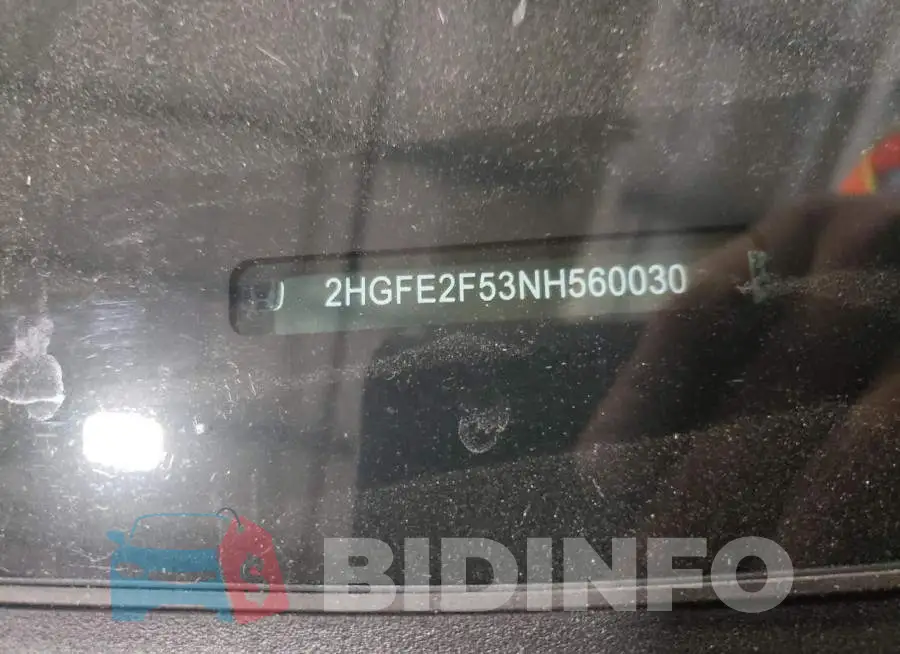 2HGFE2F53NH560030 Photo# 10
