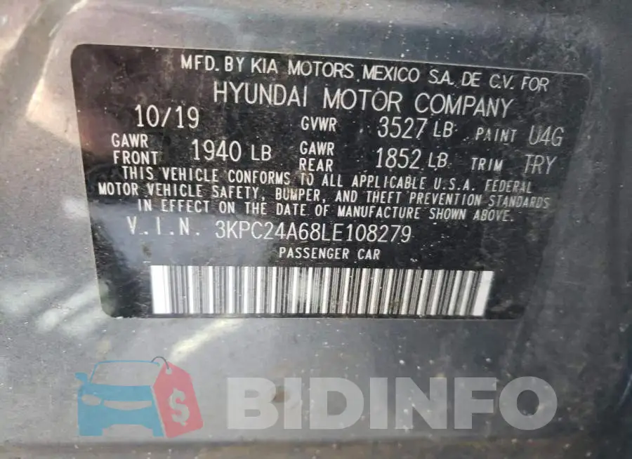 3KPC24A68LE108279 Photo# 10