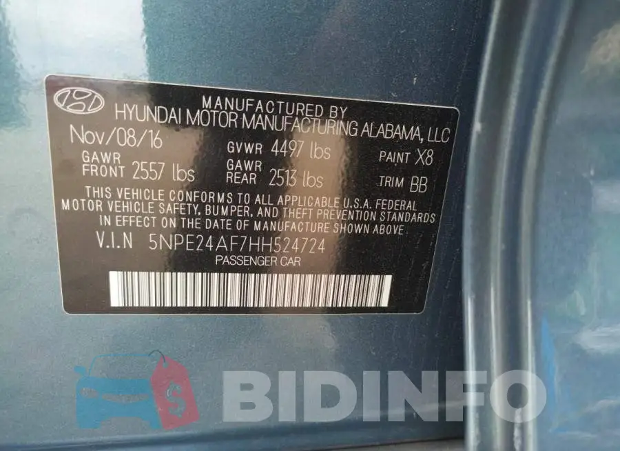 5NPE24AF7HH524724 Photo# 10