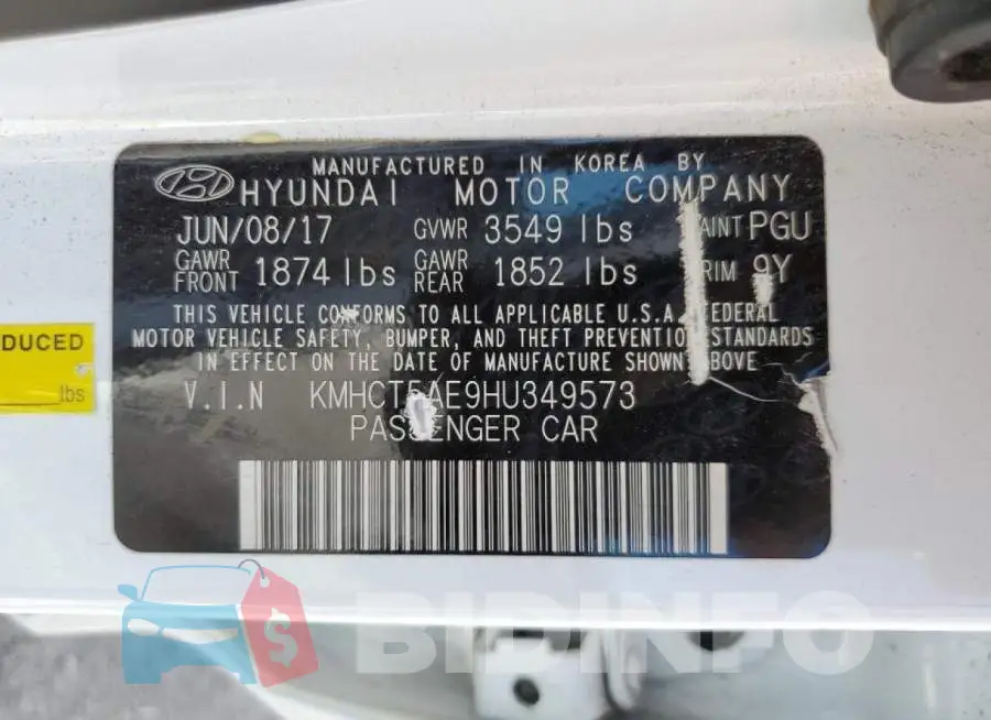 KMHCT5AE9HU349573 Photo# 10