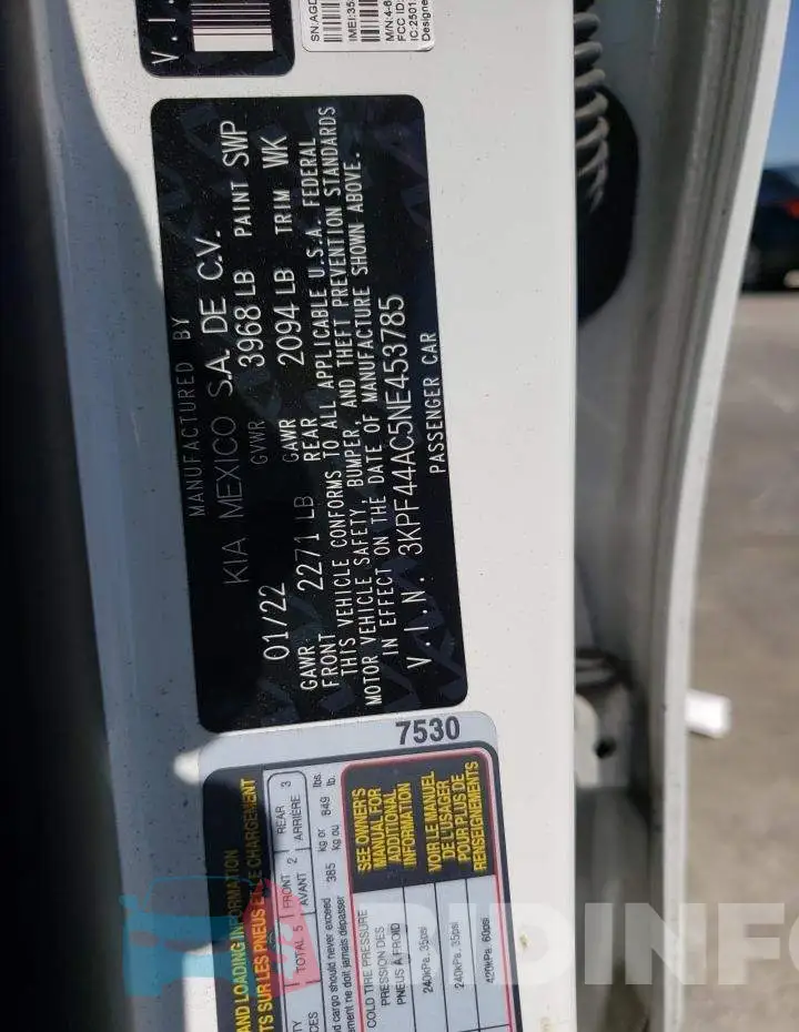3KPF44AC5NE453785 Photo# 10