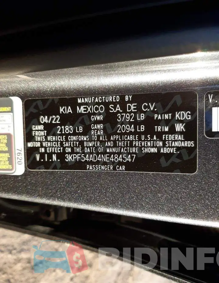 3KPF54AD4NE484547 Photo# 10