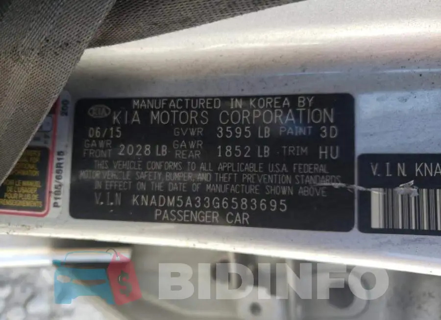 KNADM5A33G6583695 Photo# 10