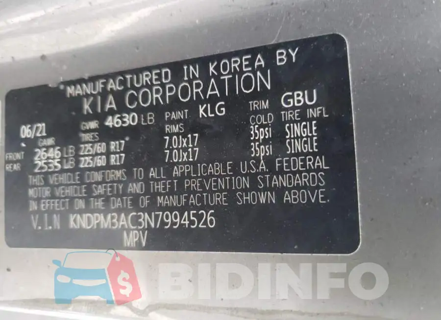 KNDPM3AC3N7994526 Photo# 10