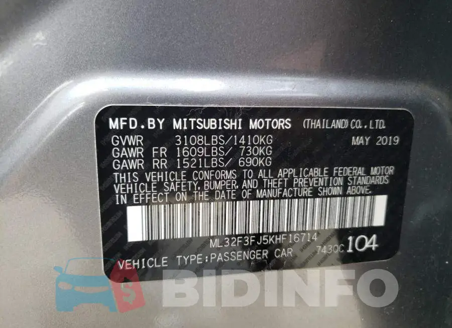 ML32F3FJ5KHF16714 Photo# 10