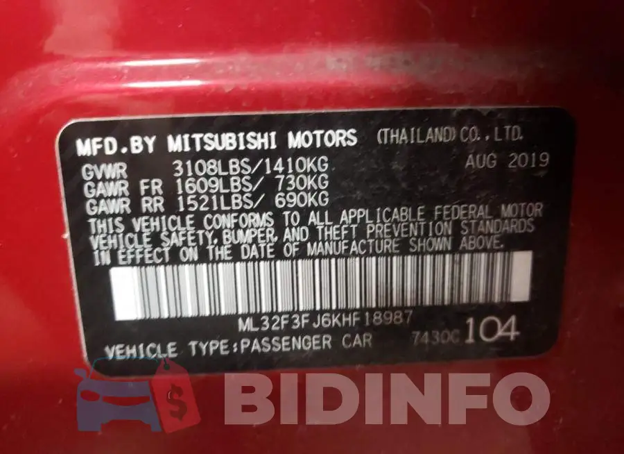ML32F3FJ6KHF18987 Photo# 10