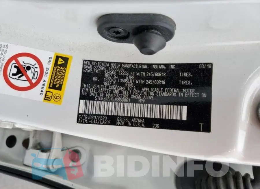 5TDBZRFH6JS850861 Photo# 10