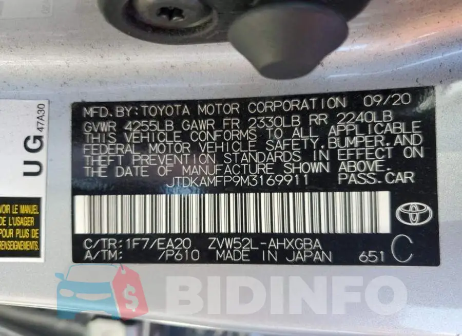 JTDKAMFP9M3169911 Photo# 10