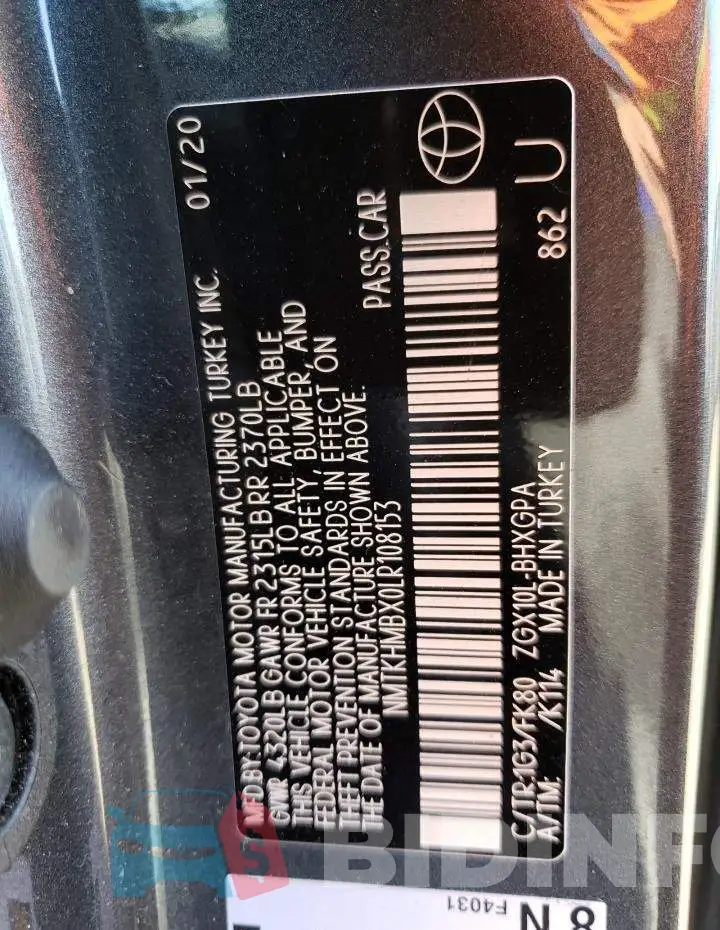NMTKHMBX0LR108153 Photo# 10