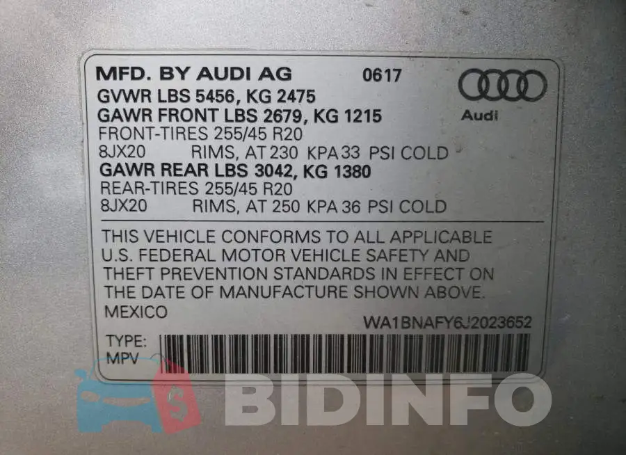 WA1BNAFY6J2023652 Photo# 10