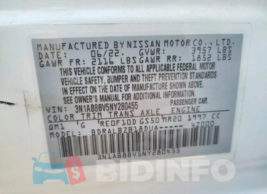 3N1AB8BV5NY280455 Photo# 10