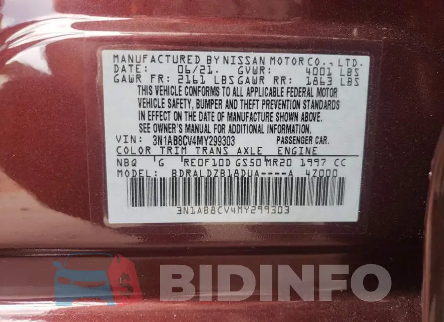 3N1AB8CV4MY299303 Photo# 10