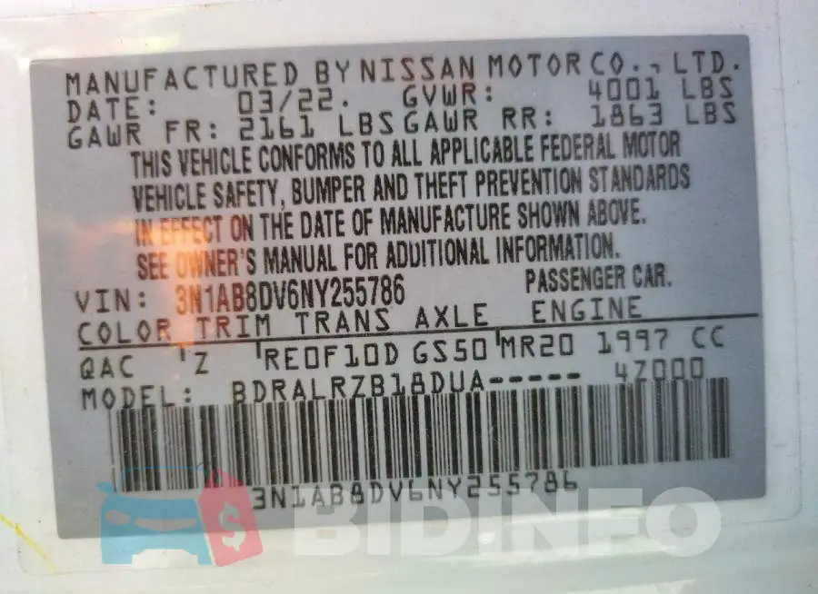 3N1AB8DV6NY255786 Photo# 10
