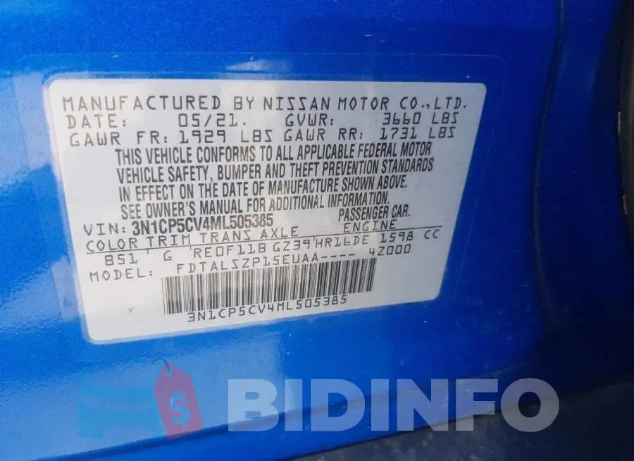 3N1CP5CV4ML505385 Photo# 10