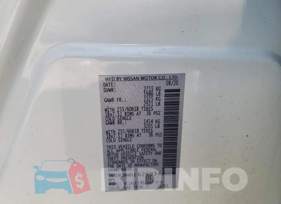 5N1DR2BN6LC625934 Photo# 10