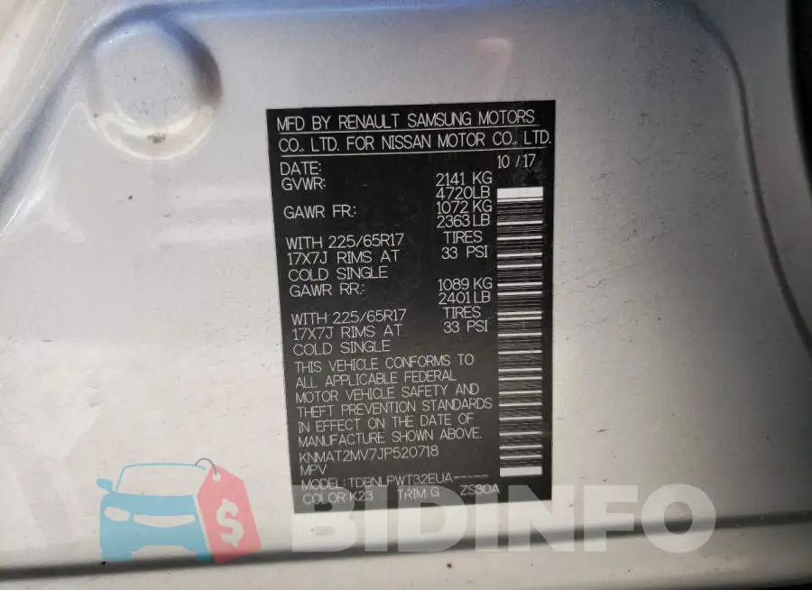 KNMAT2MV7JP520718 Photo# 10