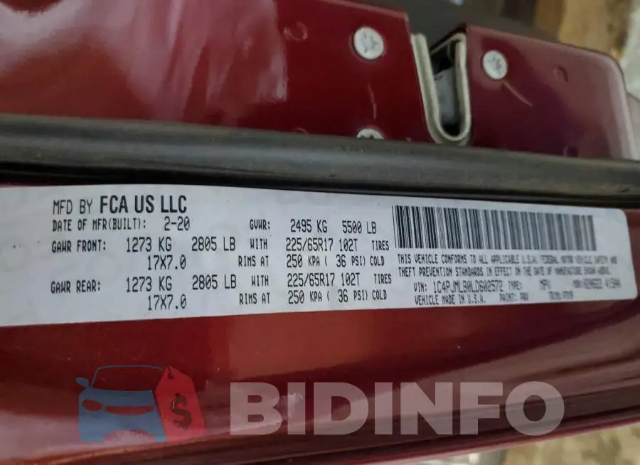 1C4PJMLB0LD602572 Photo# 10