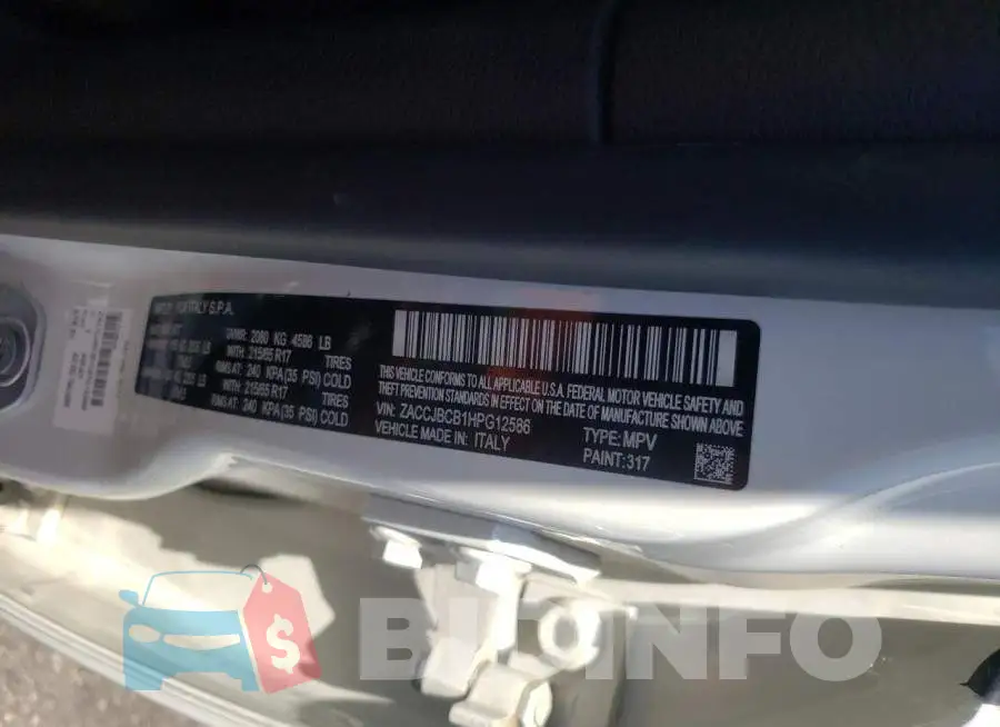 ZACCJBCB1HPG12586 Photo# 10