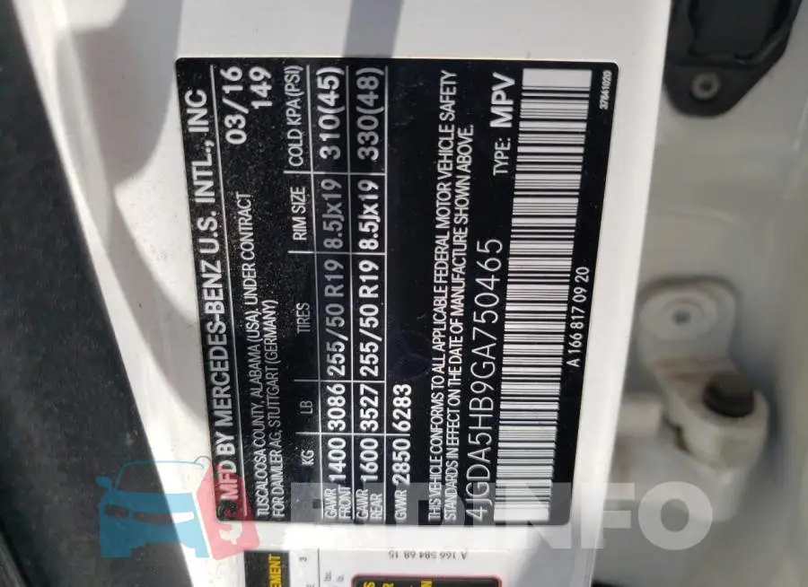 4JGDA5HB9GA750465 Photo# 10