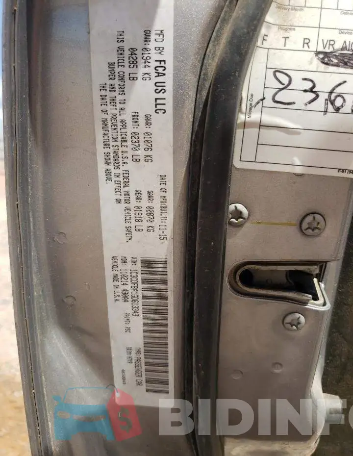 1C3CDFBA1GD613343 Photo# 10