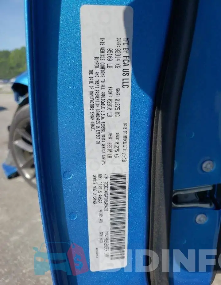 2C3CDXHG4KH545438 Photo# 10