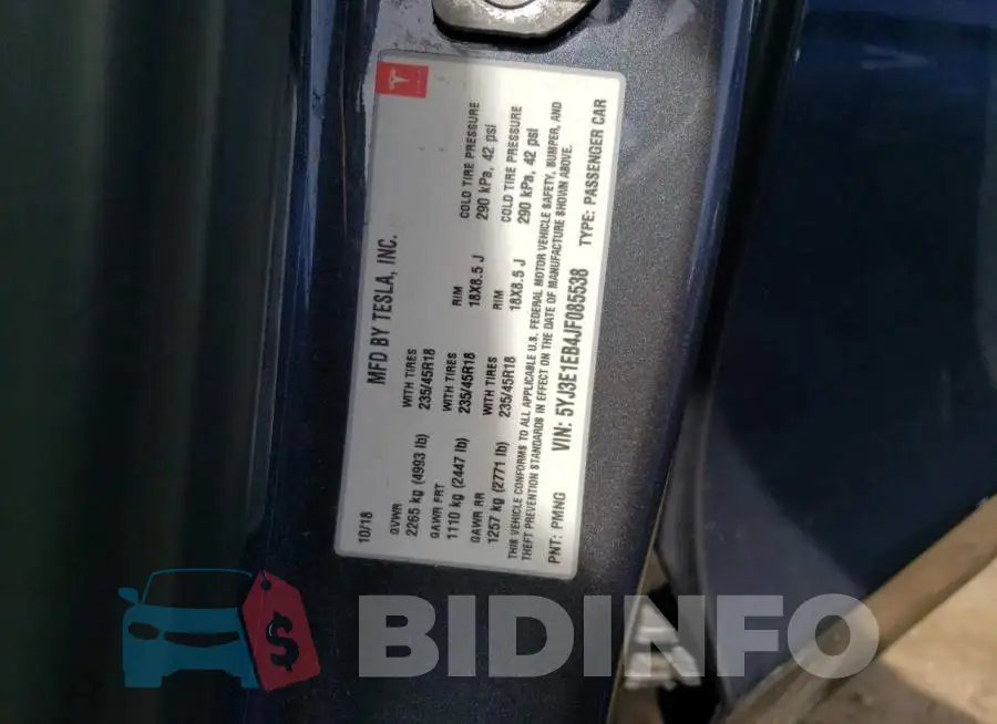 5YJ3E1EB4JF085538 Photo# 10