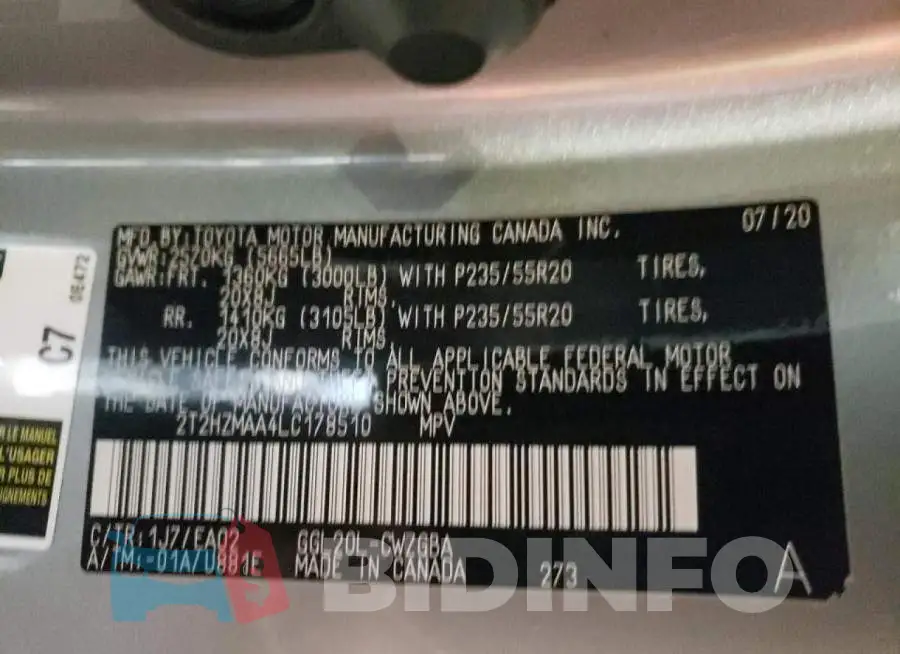 2T2HZMAA4LC178510 Photo# 10