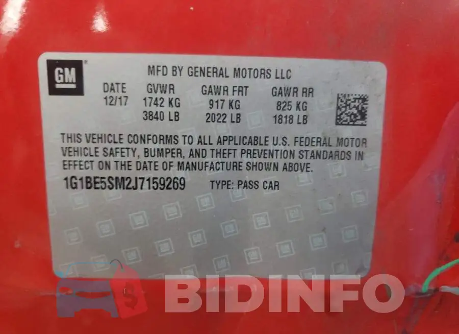 1G1BE5SM2J7159269 Photo# 10
