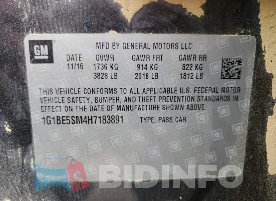 1G1BE5SM4H7183891 Photo# 10