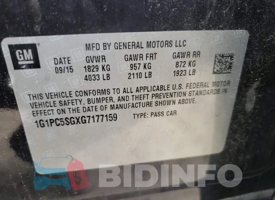 1G1PC5SGXG7177159 Photo# 10