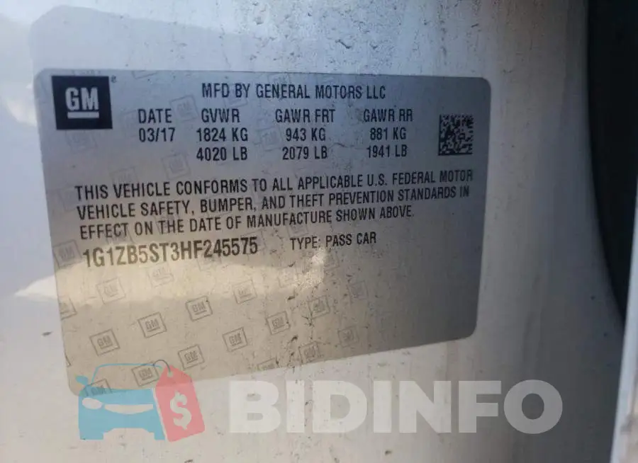1G1ZB5ST3HF245575 Photo# 10