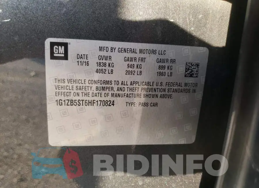 1G1ZB5ST6HF170824 Photo# 10