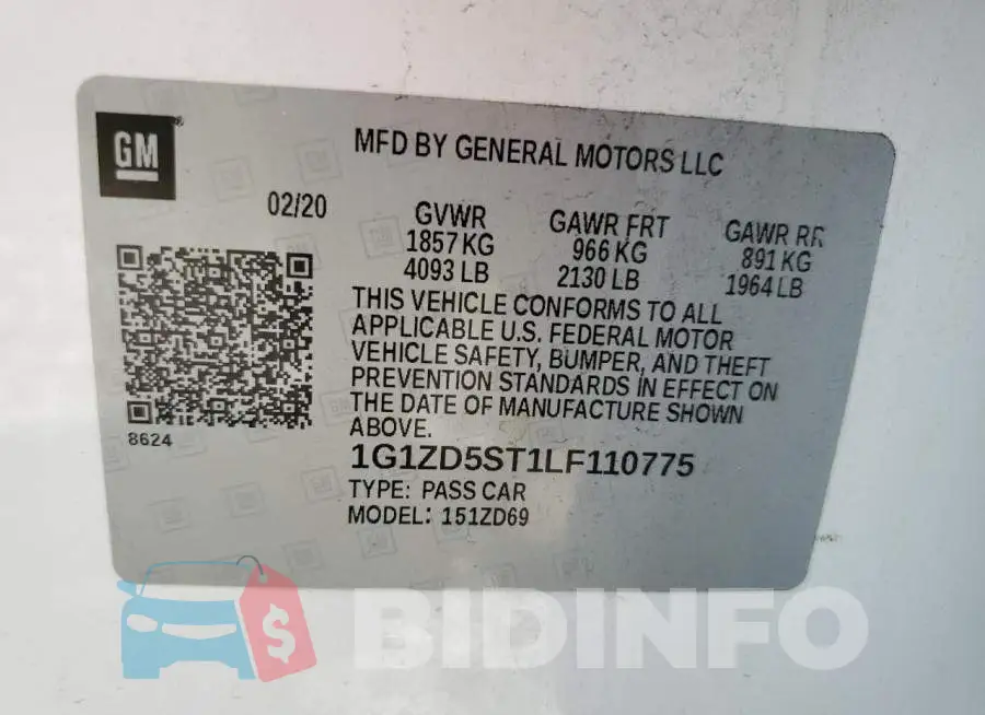 1G1ZD5ST1LF110775 Photo# 9