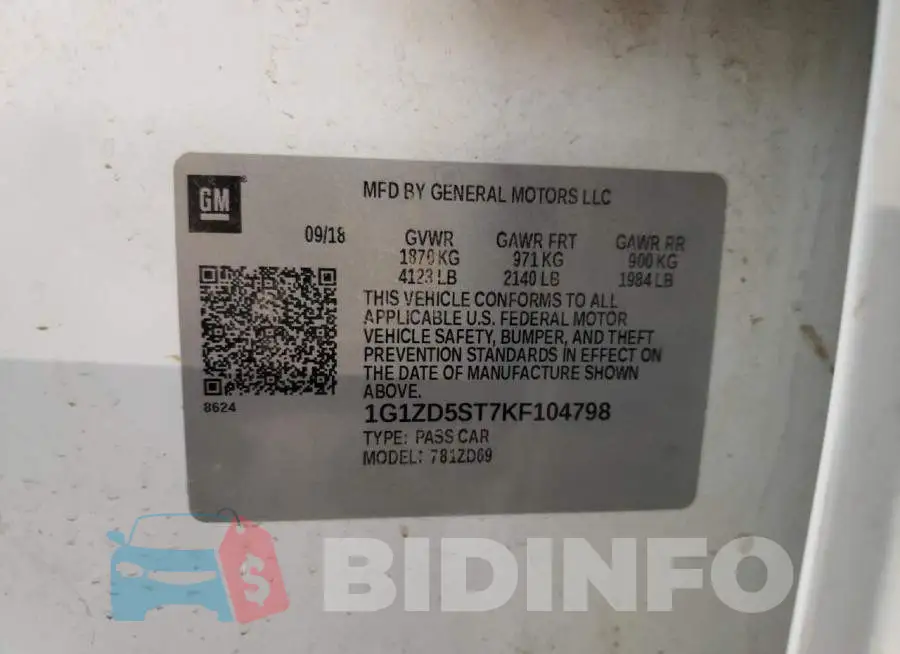 1G1ZD5ST7KF104798 Photo# 10