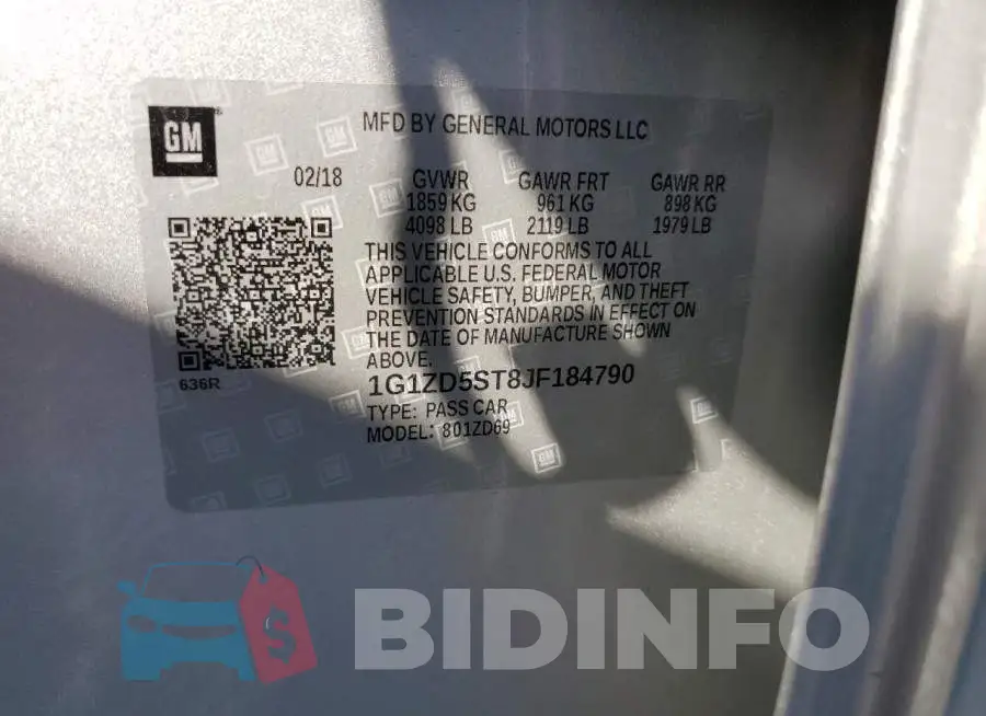1G1ZD5ST8JF184790 Photo# 10