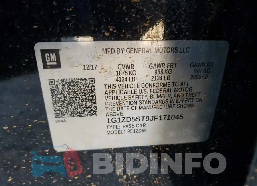 1G1ZD5ST9JF171045 Photo# 10