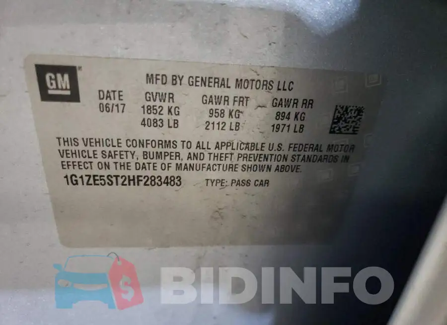 1G1ZE5ST2HF283483 Photo# 10