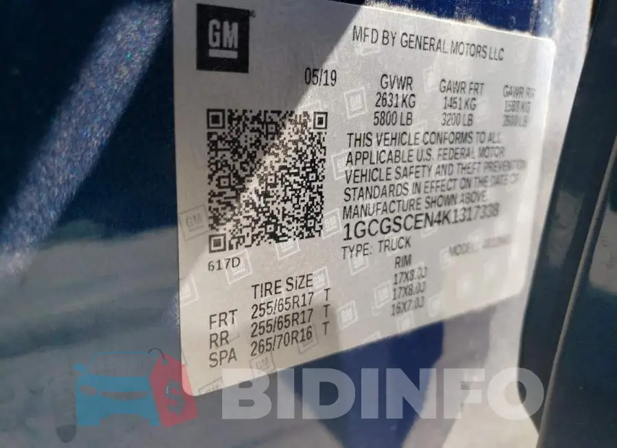 1GCGSCEN4K1317338 Photo# 10