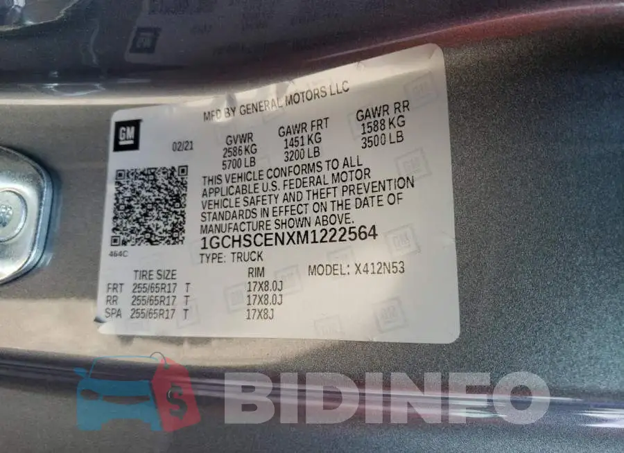 1GCHSCENXM1222564 Photo# 10