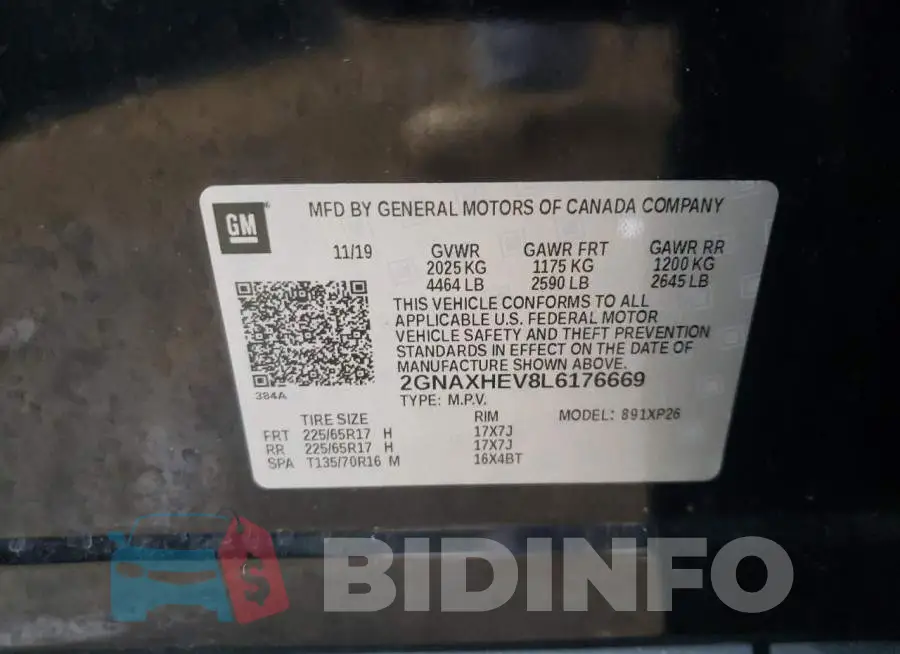 2GNAXHEV8L6176669 Photo# 10