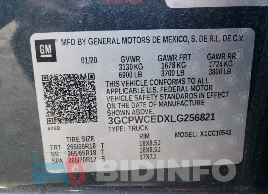 3GCPWCEDXLG256821 Photo# 10