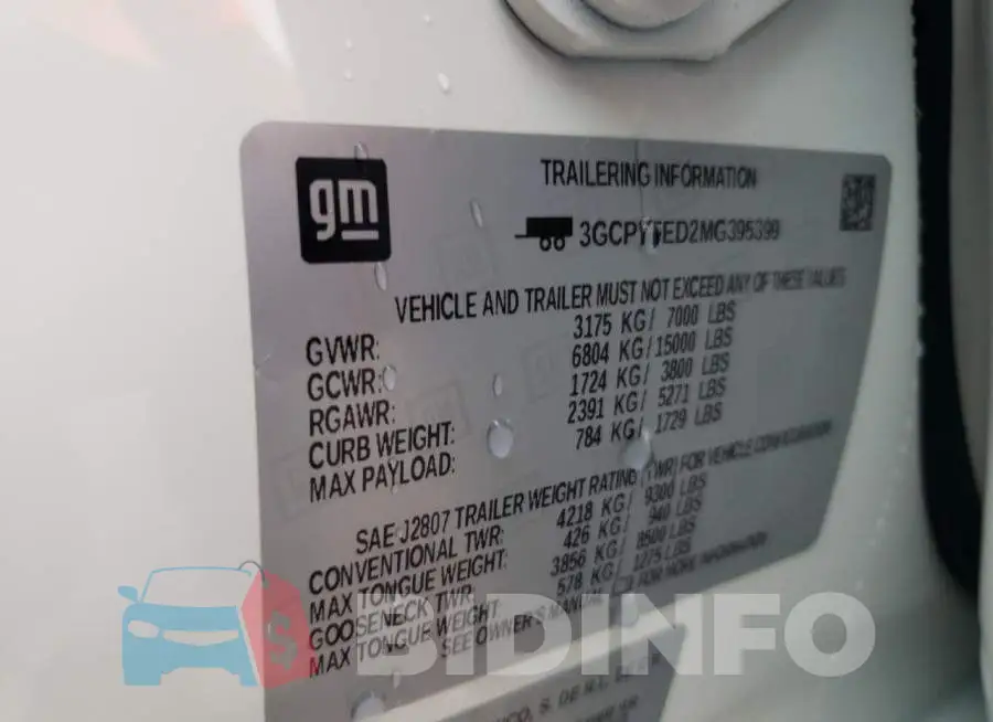 3GCPYFED2MG395399 Photo# 10