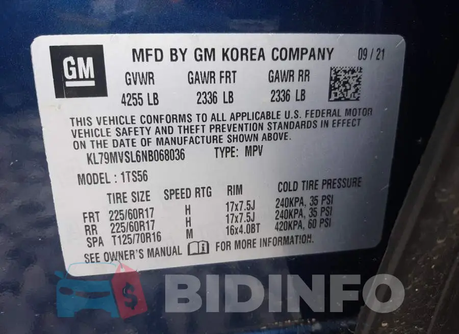 KL79MVSL6NB068036 Photo# 10