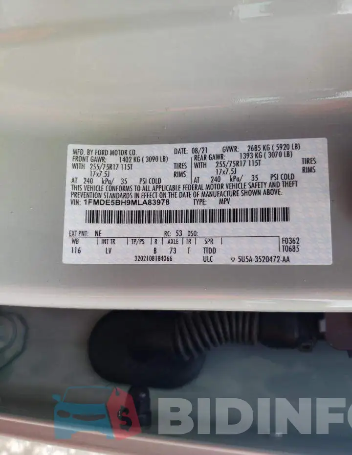 1FMDE5BH9MLA83978 Photo# 10