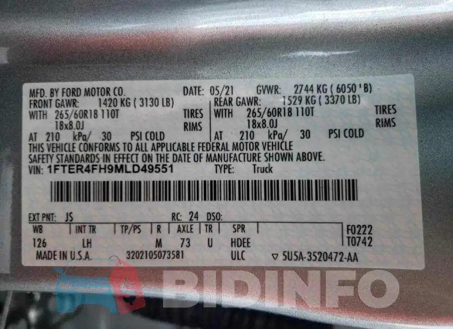 1FTER4FH9MLD49551 Photo# 10