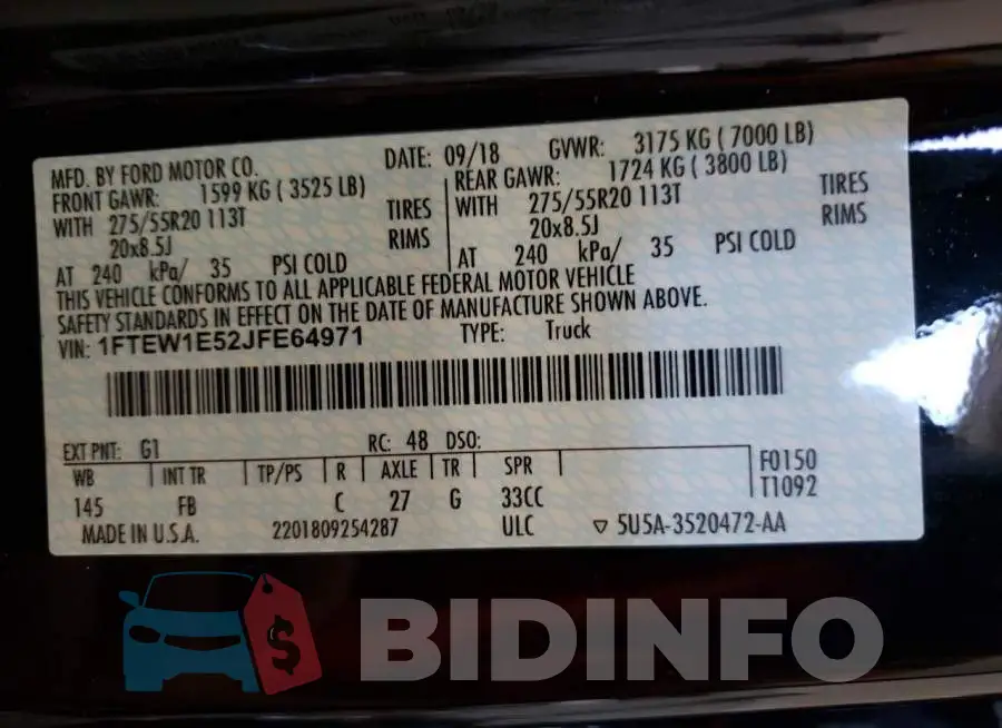 1FTEW1E52JFE64971 Photo# 10